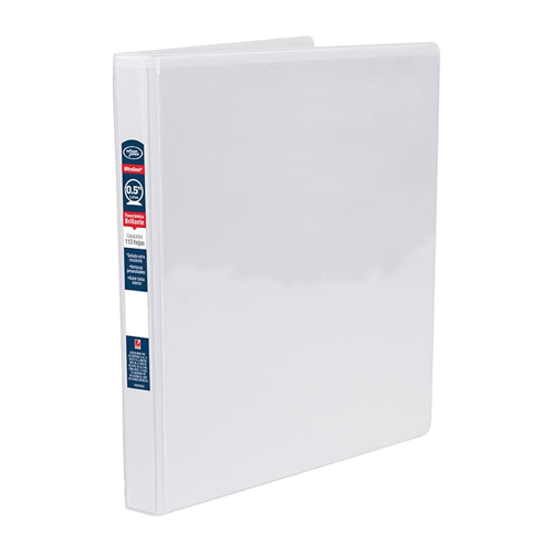 Carpeta W.J. con Cristal "O" 1/2", Blanco, modelo P3129