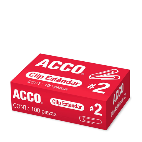 Clip Acco Standard, #2, P1660,  C/100, (1 Caja)