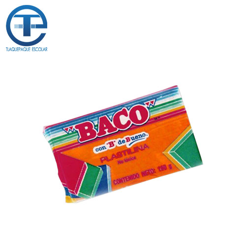 Plastilina Baco Marquilla, 180 Gramos, Naranja, (1 Barra)