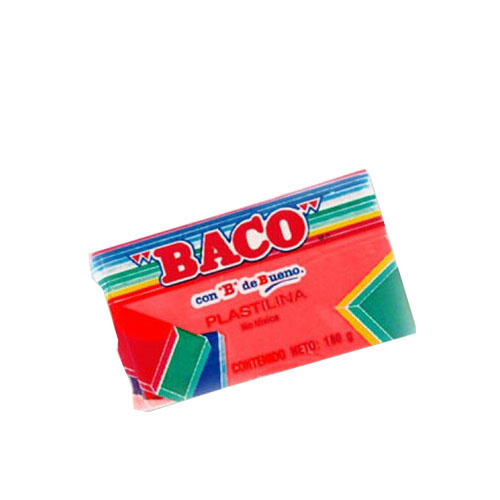 Plastilina Baco Marquilla, 180 Gramos, Rojo, (1 Barra)
