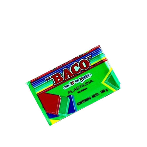 Plastilina Baco Marquilla, 180 Gramos, Verde Neón, (1 Barra)