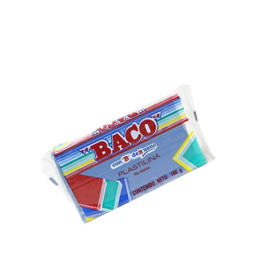 Plastilina Baco Marquilla, 180 Gramos, Azul, (1 Barra)