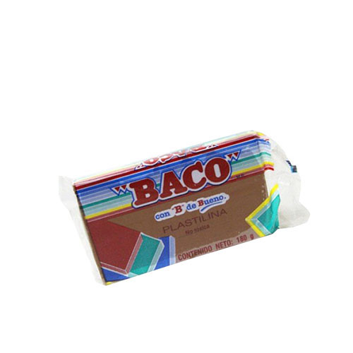 Plastilina Baco Marquilla, 180 Gramos, Café, (1 Barra)
