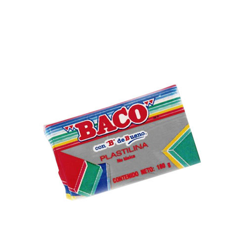 Plastilina Baco Marquilla, 180 Gramos, Gris, (1 Barra)