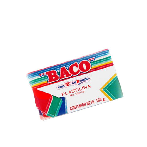 Plastilina Baco Marquilla, 180 Gramos, Blanco, (1 Barra)