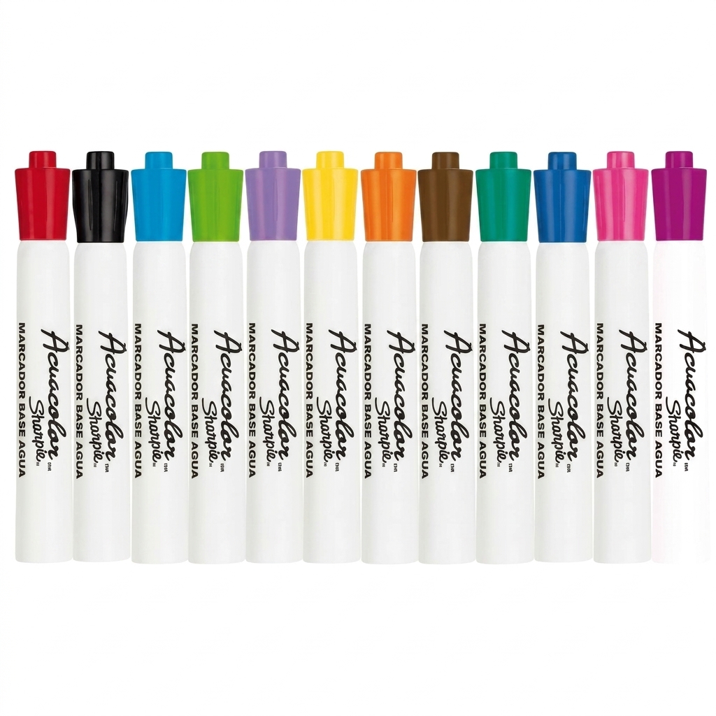 Marcadores Acuacolor, Estuche Con 12 Piezas, (1 Paquete)