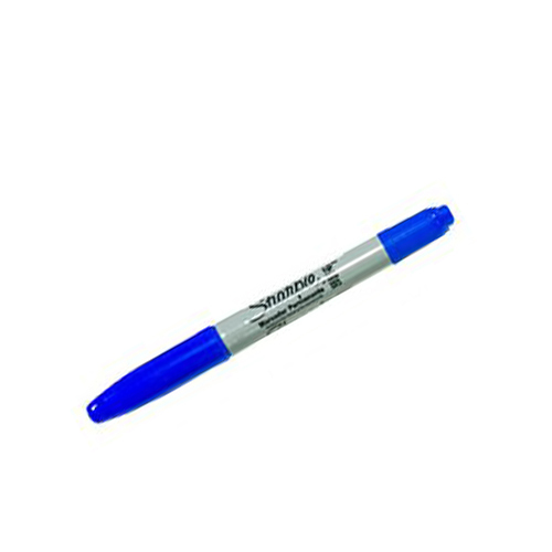 Marcador Permanente Sharpie, Twin Tip, Azul, (1 Pieza)