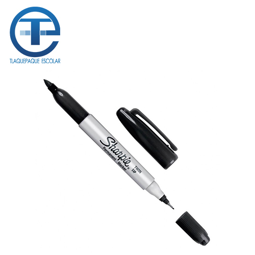Marcador Permanente Sharpie, Twin Tip, Negro, (1 Pieza)
