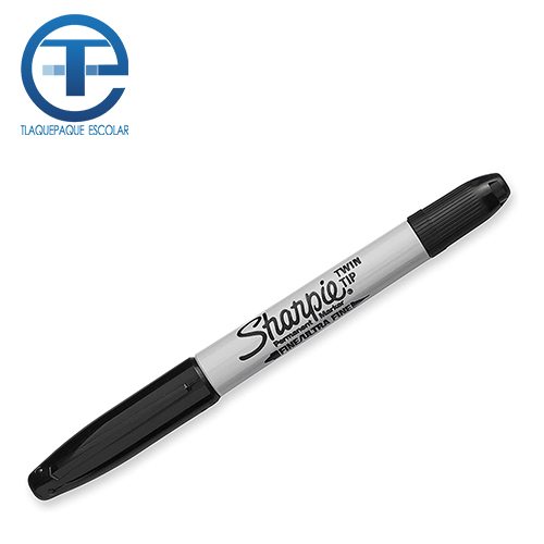 Marcador Permanente Sharpie, Twin Tip, Negro, (1 Pieza)