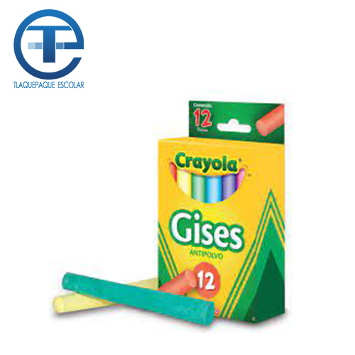 Gis Crayola, 12 Gises, Colores Surtidos, (1 Caja)
