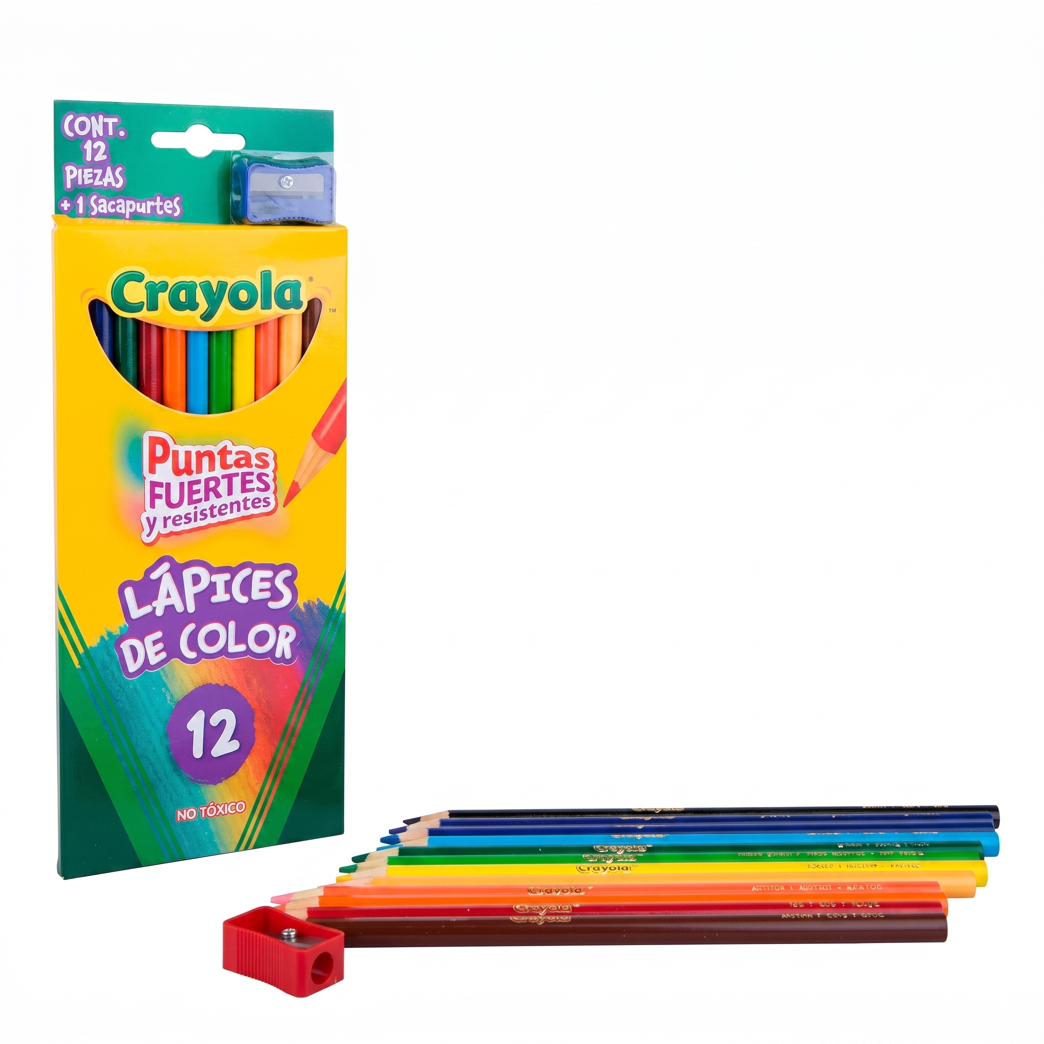 Lápices de Colores Crayola Largos C12 Piezas Modelo 684012