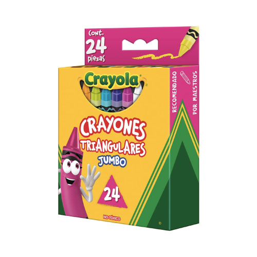 Crayon Crayola Jumbo Triangular, Con 24, (1 Pieza)