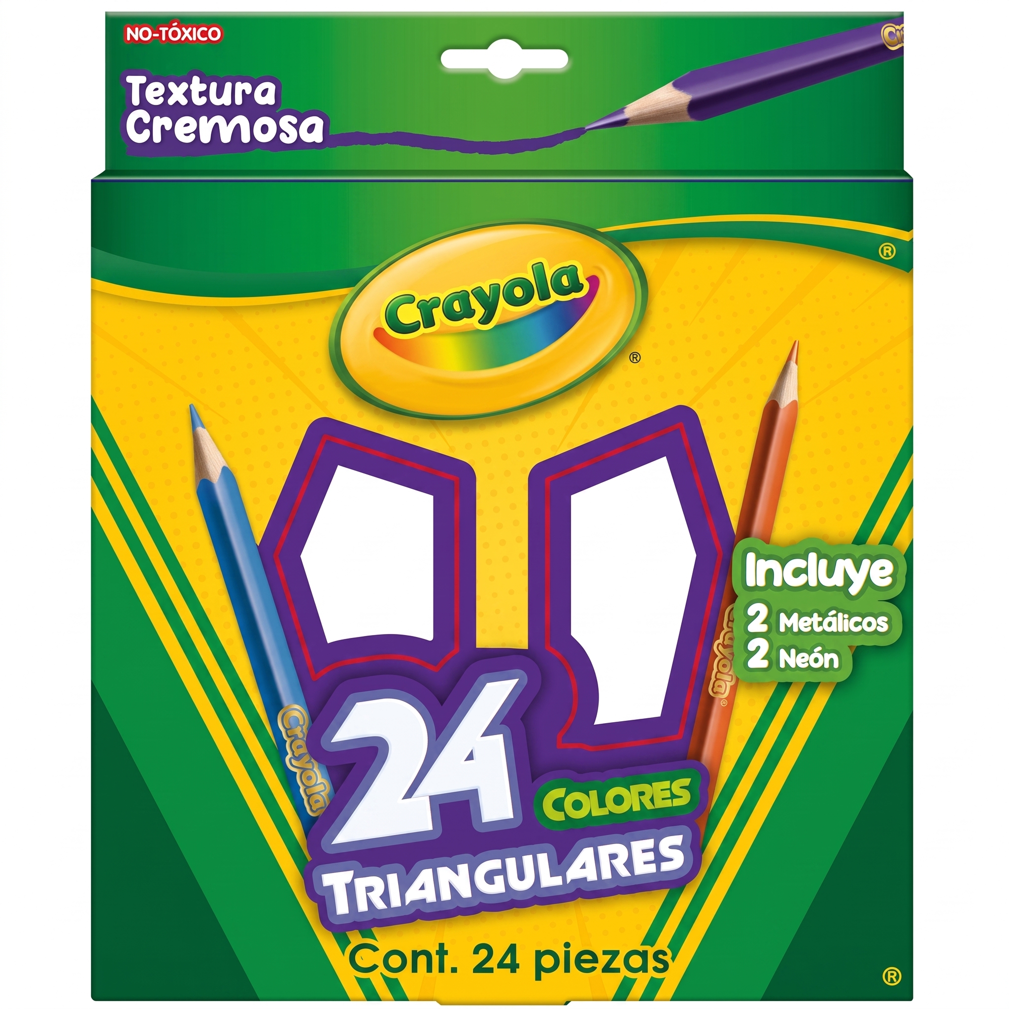 Lápices de Colores Crayola Triangulares C24 Piezas Modelo 684424