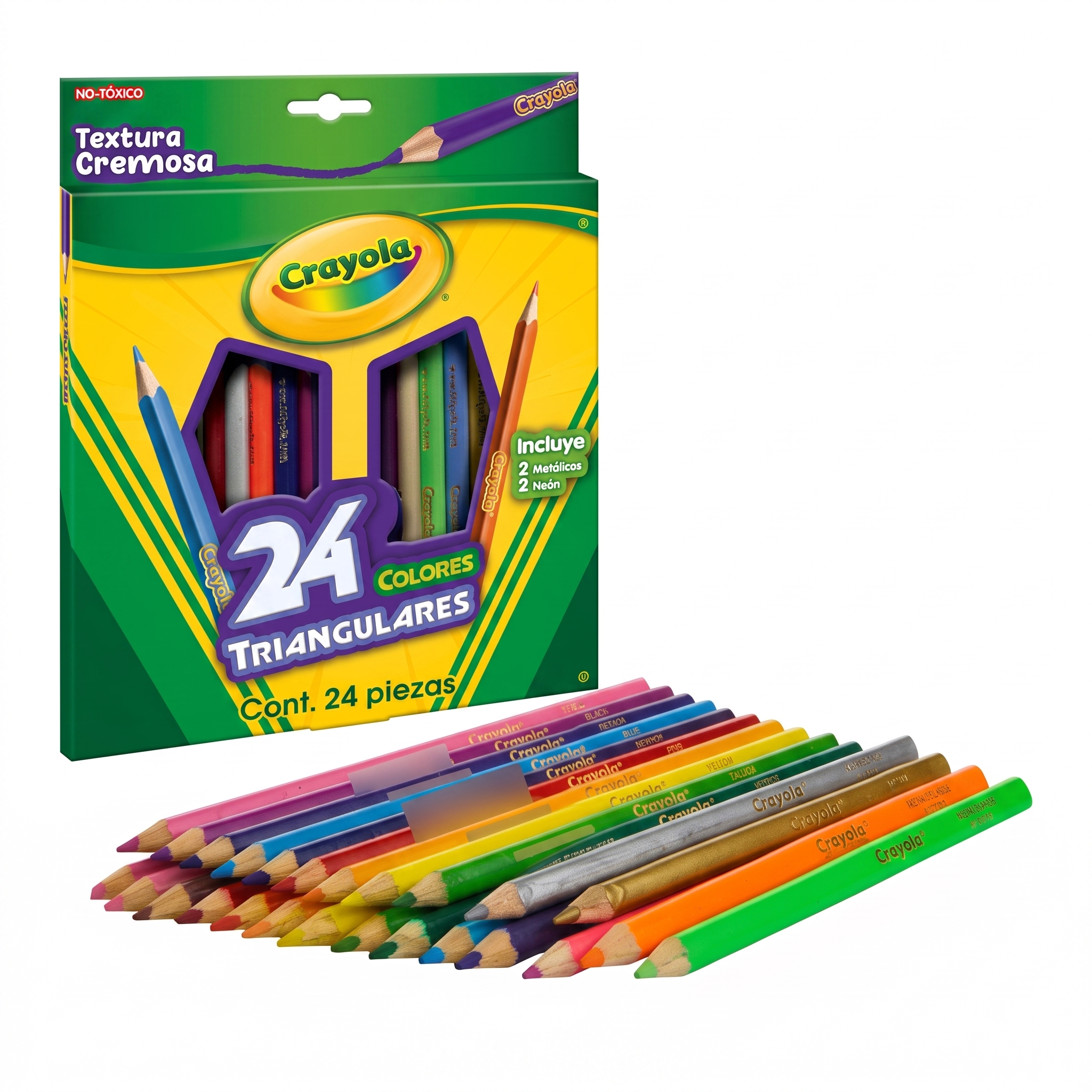 Lápices de Colores Crayola Triangulares C24 Piezas Modelo 684424