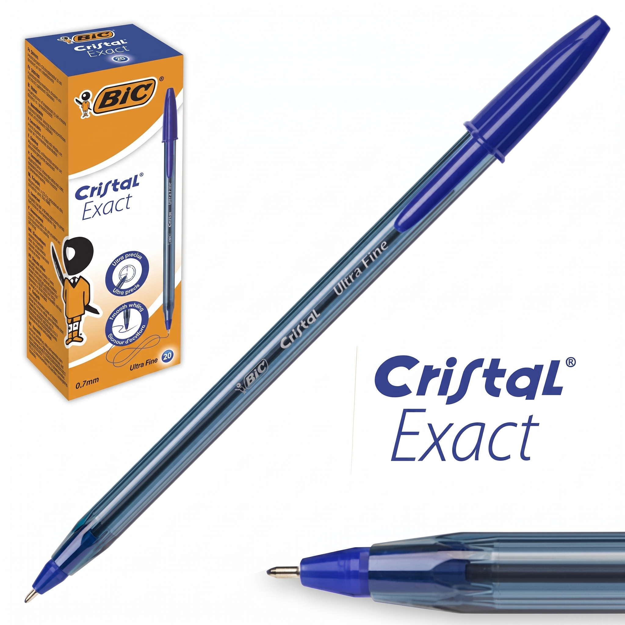 Bolígrafo BIC Cristal Ultra Fino Azul 922430