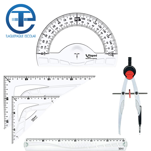 Juego De Geometría Maped Technic Metal, C/Compas De Precisión, (1 Pieza)