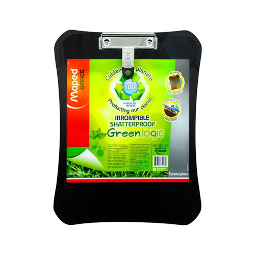 Tabla con Clip Maped Tamaño Carta Greenlogic Negra 35026