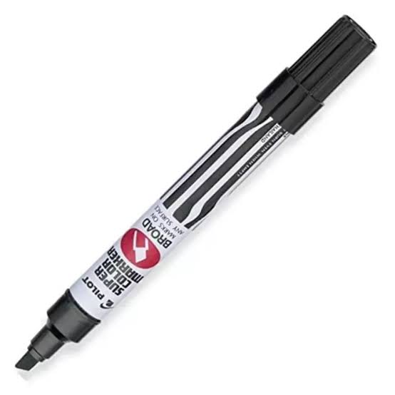 Marcador Permanente Pilot Punta Cincel Negro SCB-N 44100