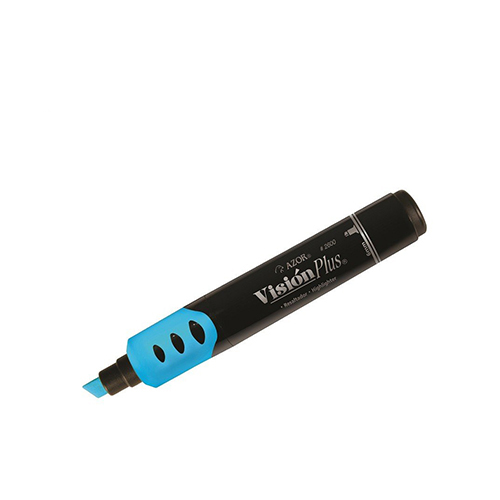 Marcador Fluorescence Vision Plus, Color Azul, (1 Pieza)