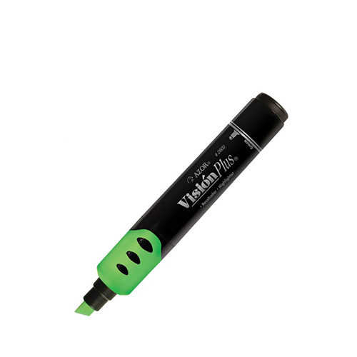 Marcador Fluorescence Vision Plus, Color Verde, (1 Pieza)