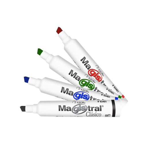 Marcador Magistral, Para Pintarron, Colores Surtidos, (1 Paquete)