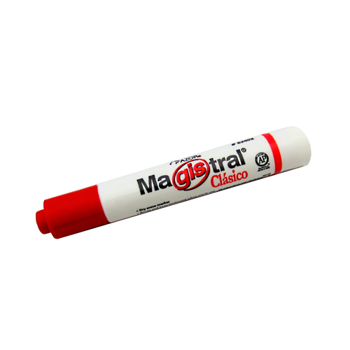 Marcador Magistral, Barril Rojo, Para Pintarron, Color Rojo, (1 Pieza)