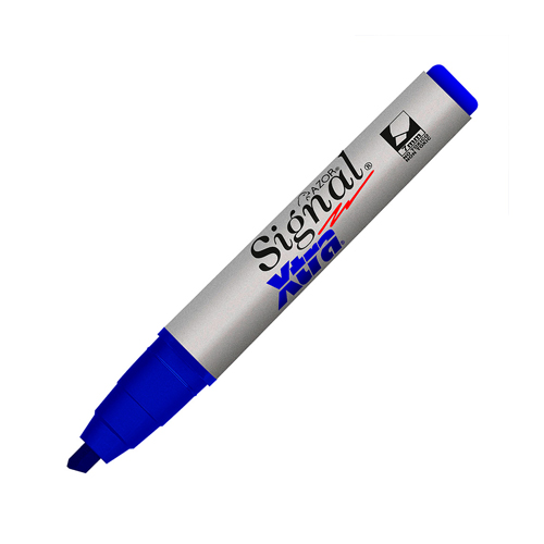 Marcador Permanente Signal Xtra Punta Cincel Azul 40003 (1 Pieza)