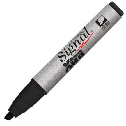 Marcador Permanente Signal Xtra Punta Cincel Negro 40001 (1 Pieza)
