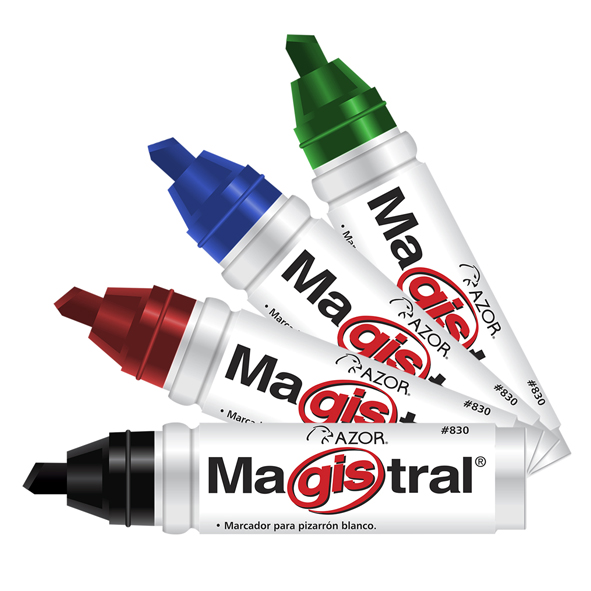 Marcador Magistral Borrable Aluminio C/4 830-4