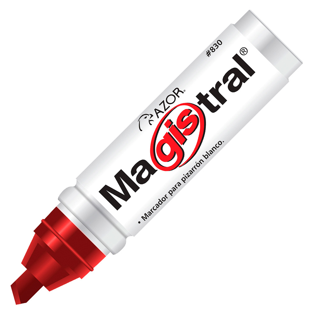 Marcador Azor Magistral Barril Aluminio Rojo 830-12RO (1 Pieza)