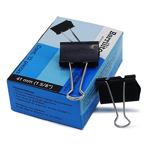 Sujeta documentos, Marca Barrilito, 41MM (1 5/8”), Modelo: PZ41, 1 Pieza.