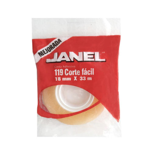 Cinta Janel, 18mm x 33m, Modelo: T119, (1 Pieza)