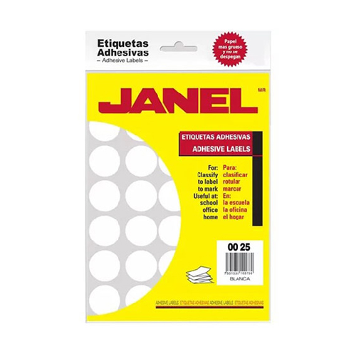 Etiqueta Janel #12 (00 x 25 mm)
