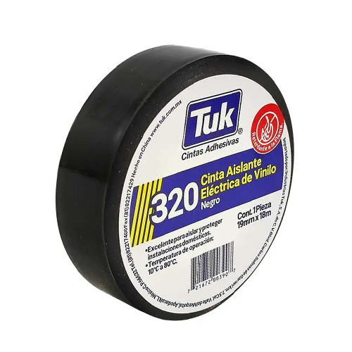 Cinta Aislante Tuk T-320NE 19 mm x 18 m, Negra