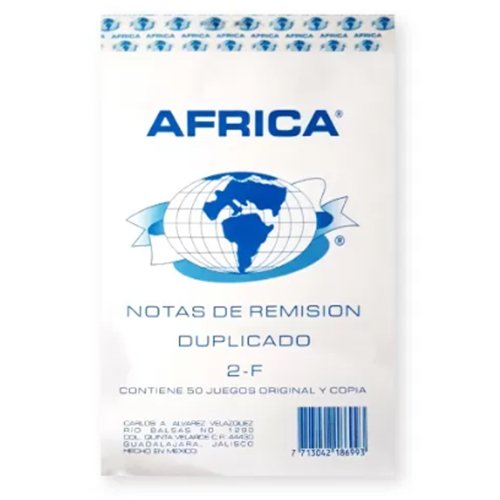 Block África de remisión 2-F, 100 Hojas