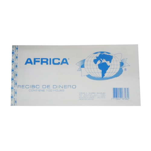 Block África Recibo General 100 Hojas