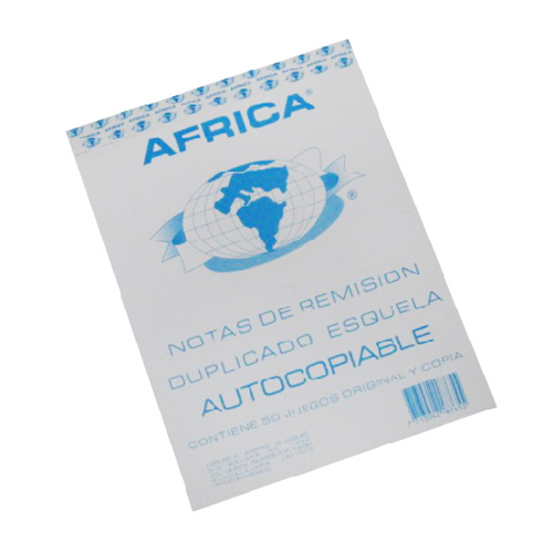 Block África De Remisión Esquela Autocopiante 50 Juegos