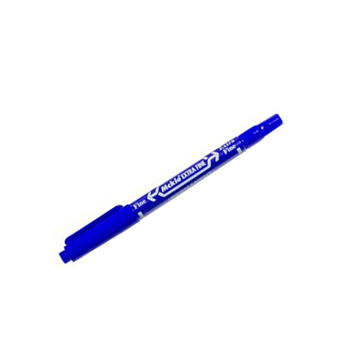 Marcador McKie Permanente, Punto Extra Fino, Azul, (1 Pieza)