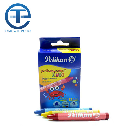 Crayon Pelikan Jumbo Triangular, Con 12, (1 Pieza)
