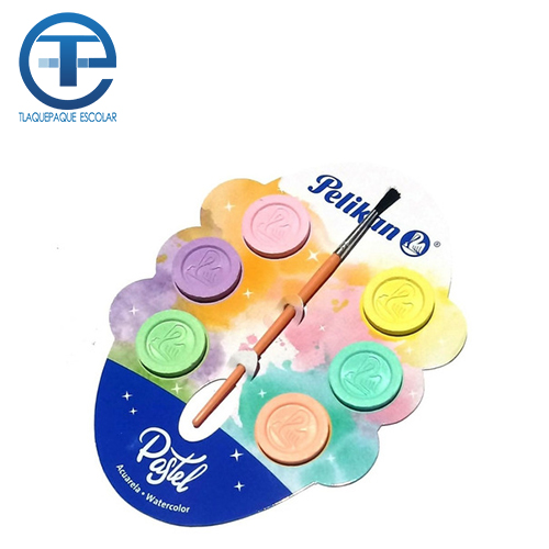 Acuarela Pelikan Infantil C/6 Colores Pastel (1 Pieza)