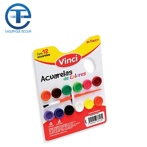 Acuarela Marca Vinci C/12 Pastillas (1 Pieza)
