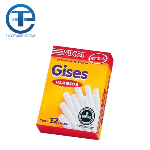 Gis Vinci, 12 Gises, Color Blanco, (1 Caja)