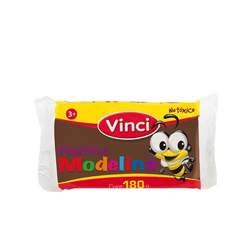 Plastilina Vinci, 180 Gramos, Café,(1 Barra)