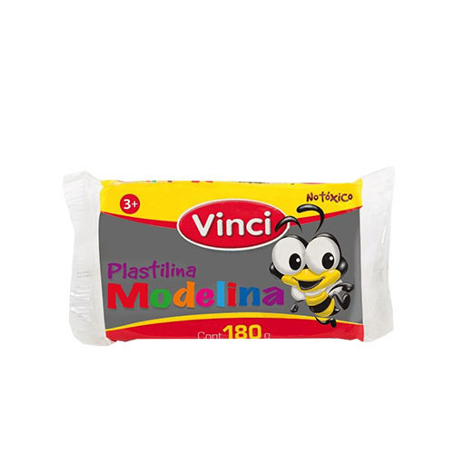 Plastilina Vinci, 180 Gramos, Gris,(1 Barra)
