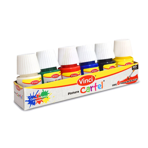 Pintura Vinci Cartel c6 Colores Surtidos de 25 ml cu 67244