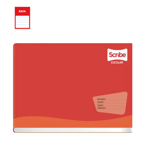Cuaderno Scribe, Forma Italiana, Engrapado, c/100H, Raya