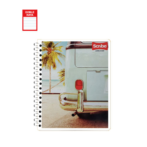 Cuaderno Scribe Forma Francesa, c/100H, Doble Raya