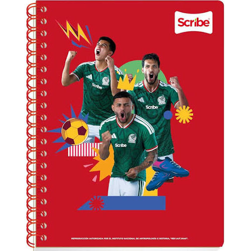 Cuaderno Scribe Selección Mexicana 5670 Profesional 100 Hojas Raya