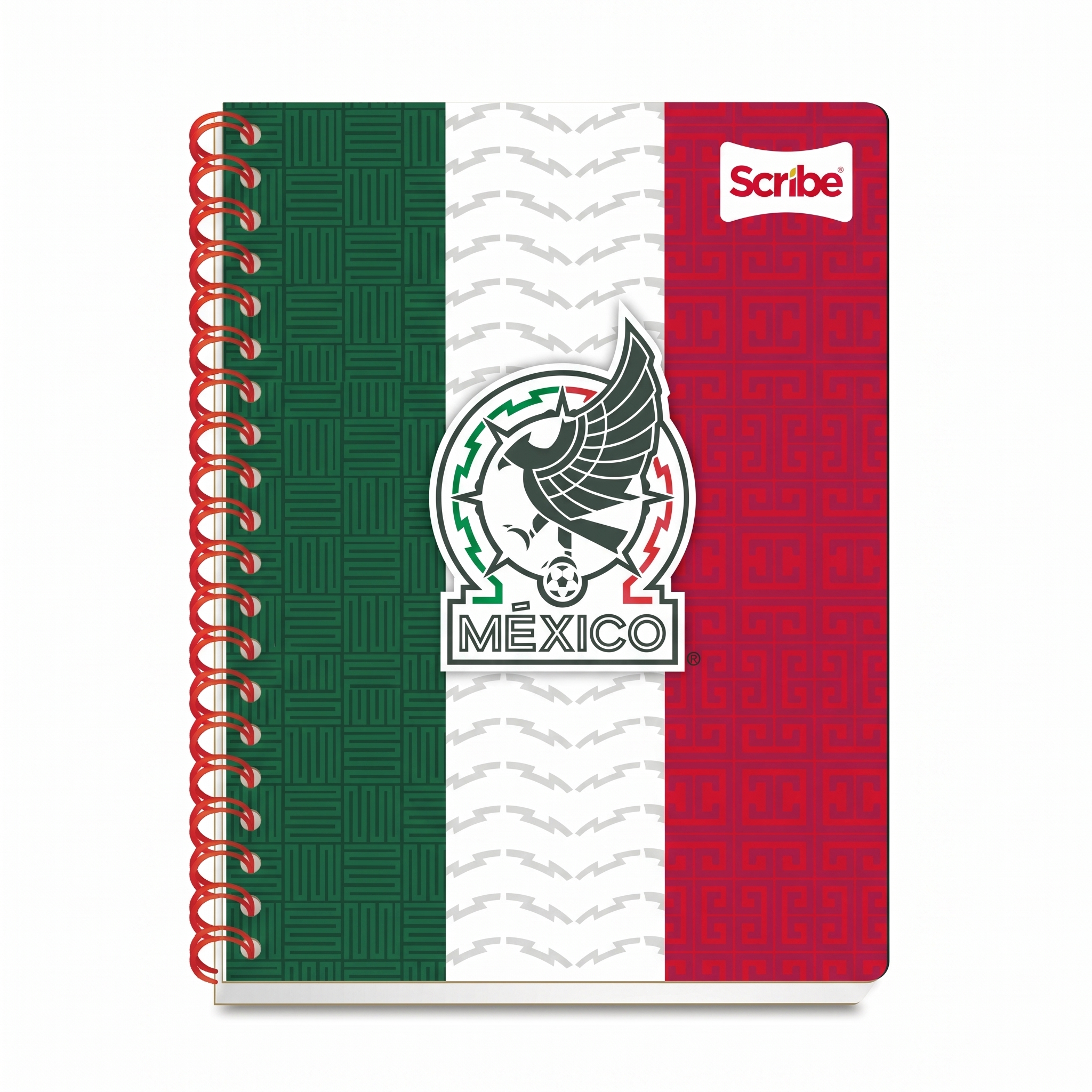 Cuaderno Scribe Selección Mexicana 5672 Profesional 100 Hojas Cuadro 5 mm