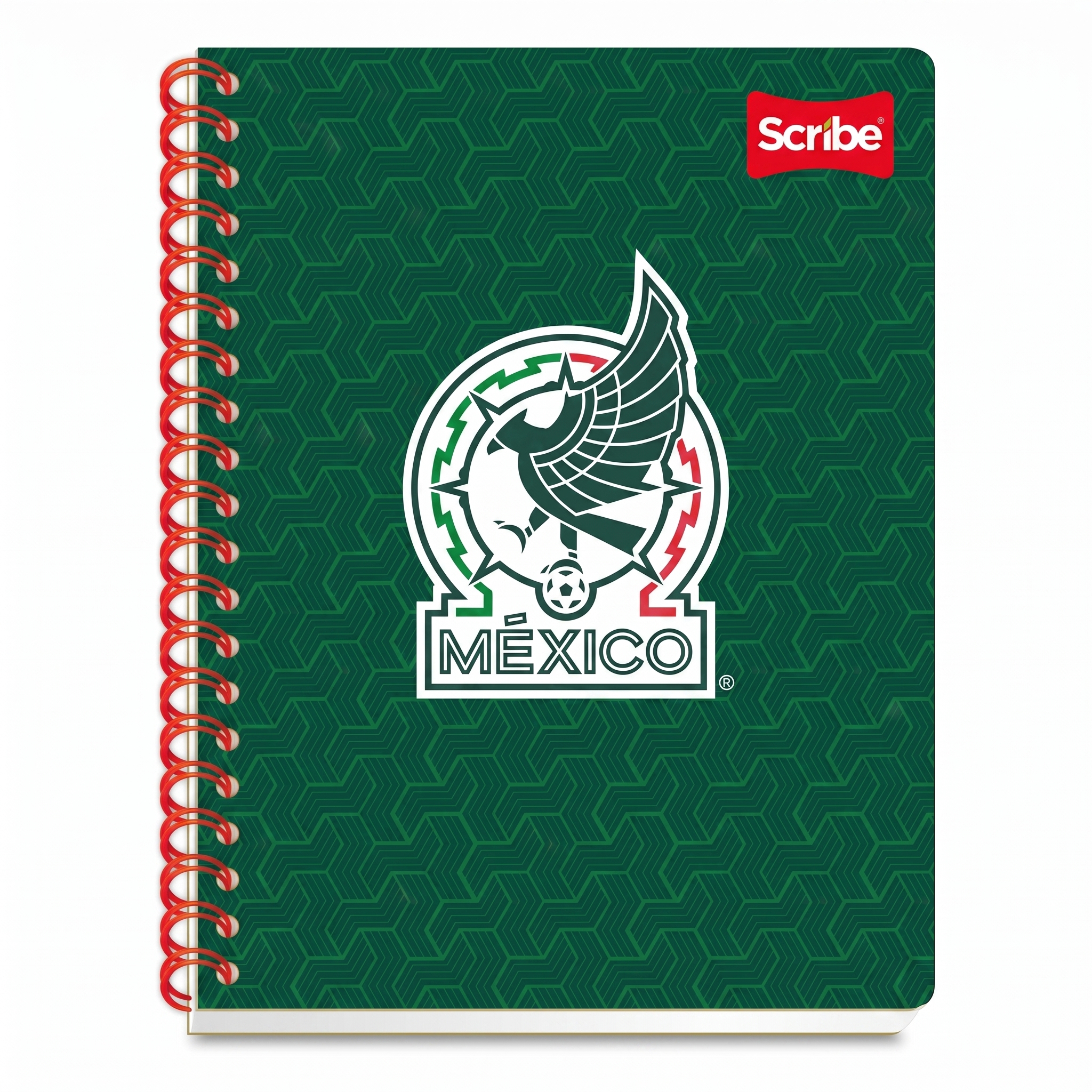 Cuaderno Scribe Selección Mexicana 5672 Profesional 100 Hojas Cuadro 5 mm